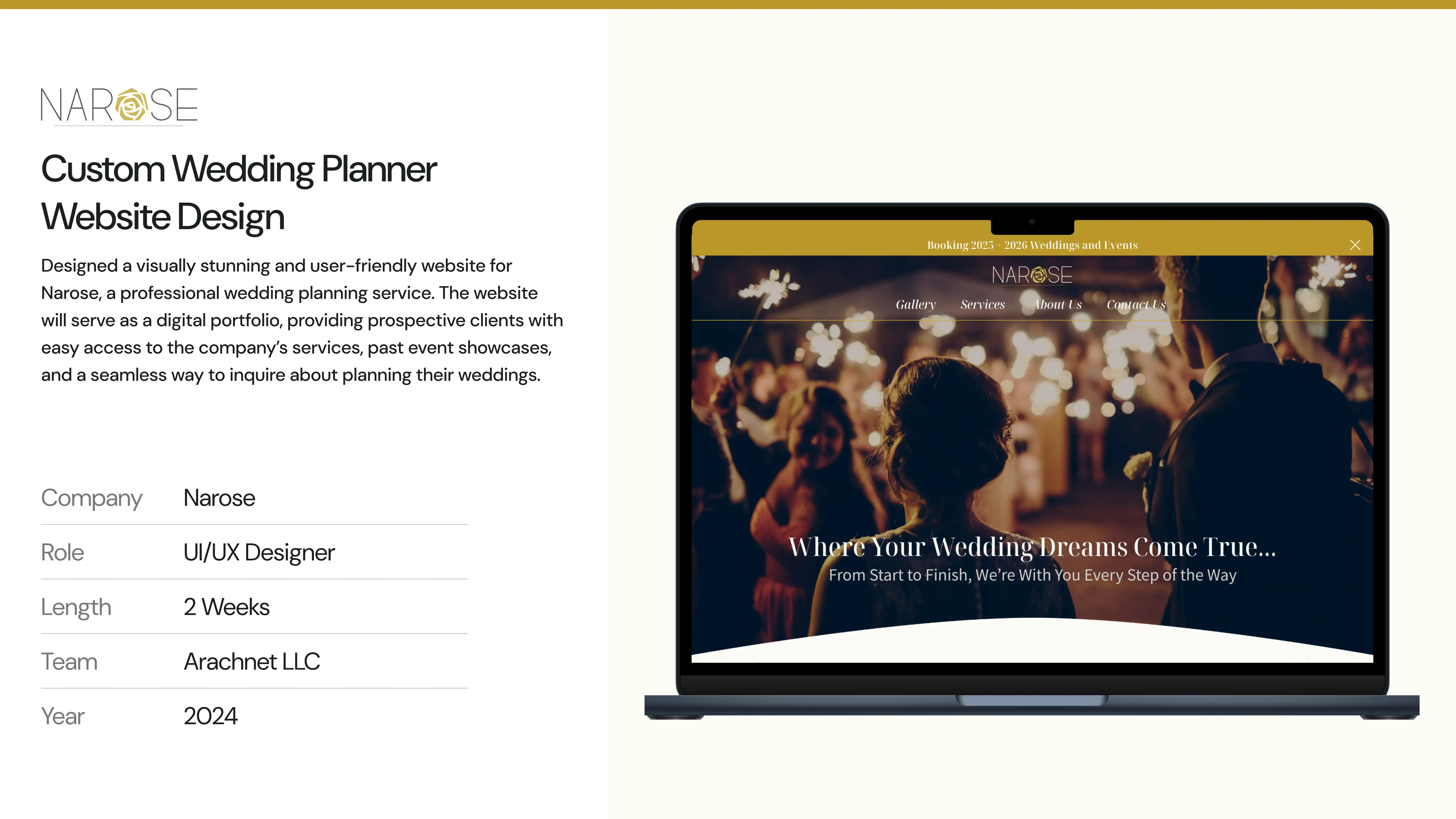Elegant Wedding Planner Website, board 1