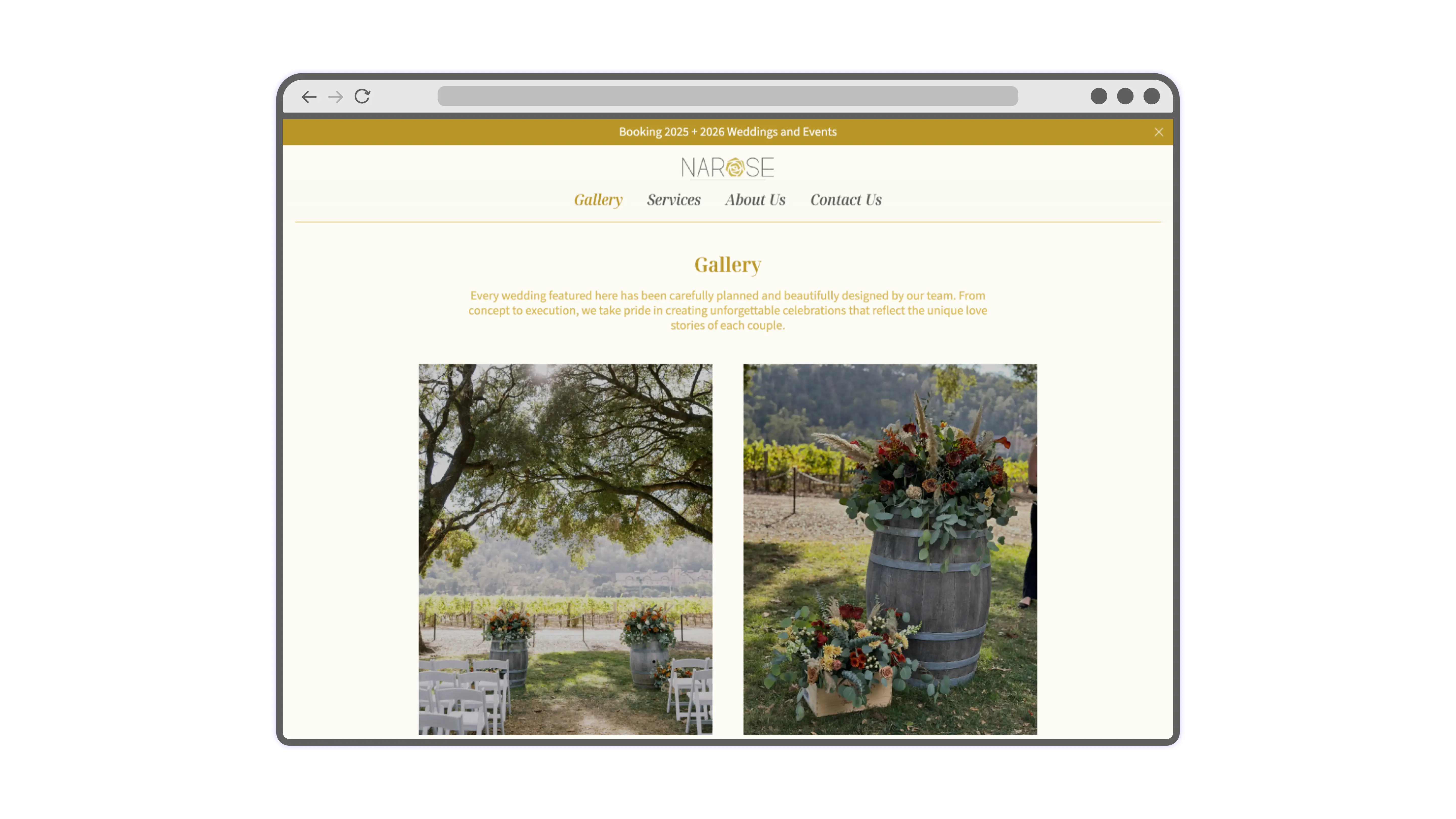 Elegant Wedding Planner Website, board 2